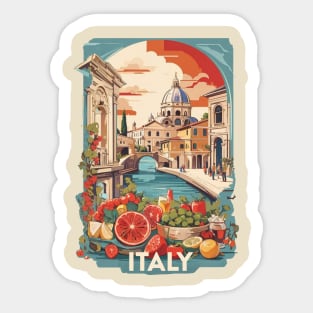 Vintage Travel Italy Design Sticker